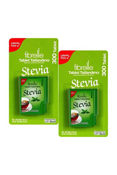 Fibrelle Stevialı Tablet Tatlandırıcı 300'lük Kutu 2 Adet