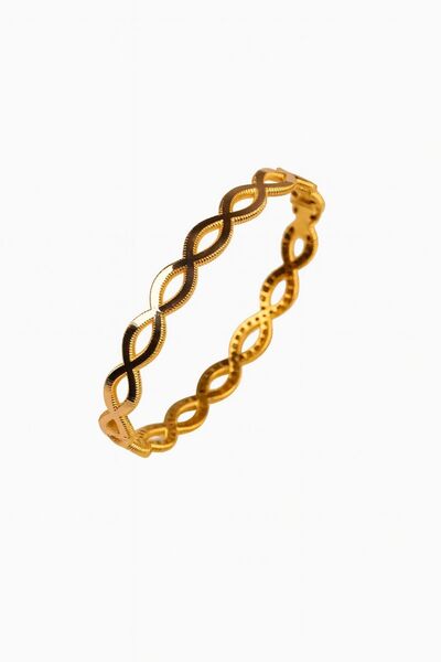 Çgk Çiğdem Gürel Kuyumculuk 22 Ayar Altın Kadın Sonsuzluk Motifli Kelepçe Bil...