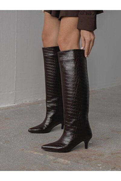 ECENİN BUTİĞİ Agent Kahve Kroko Çizme