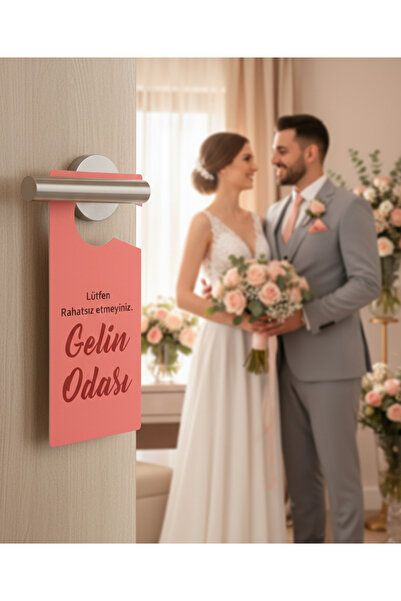 HOMEMADES Gelin Odası Çeyiz Hediye Yazı - Gelin Odası Hediyelik Kapı Yazısı (2 Adet)