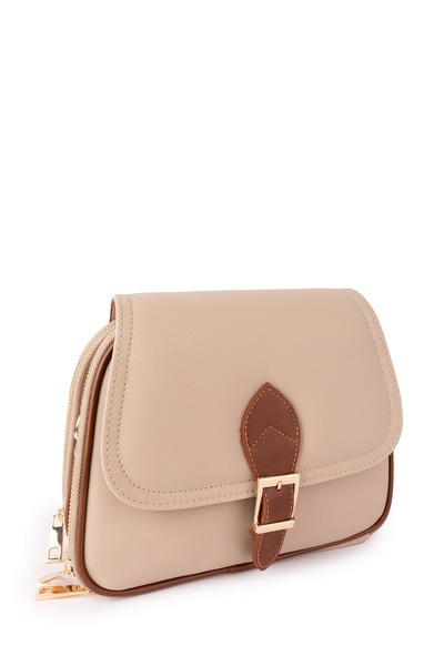 Gondol Жіноча двосекційна стильна сумка на щодень. 1406 Візон Таба