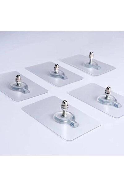 ePhase 4 ADET Kendinden Yapışkanlı Çok Amaçlı Şeffaf Banyo Mutfak Askı Tablo Saat Raf Asma Aparatı