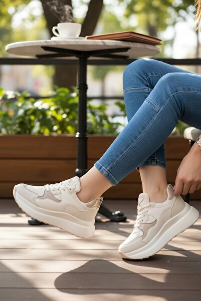 Afşin NSTYLE Pantofi de damă cu talpă înaltă cu aer, pantofi sport confortabi...