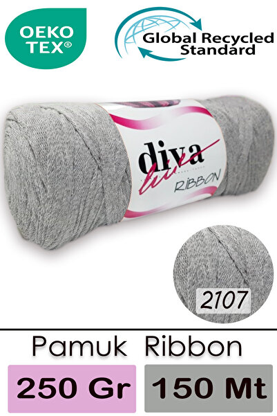Diva İplik Diva Ribbon 2107 Açık Gri