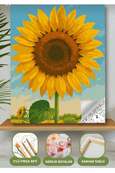 Denic Hobi Sayılarla Boyama Seti 40x50 Cm (Çıtalı) Fırça Boya Dahil Numaralı ...