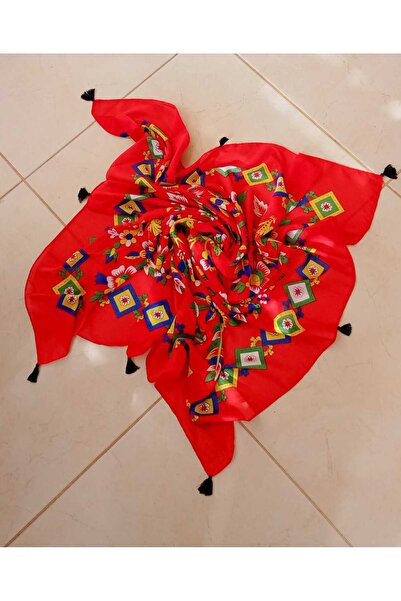 shop Yörüklü Çengelköy Authentic Writing Scarf Foulard with Tassels