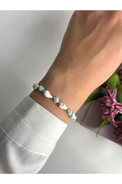 Fynbos Deniz Kabuklu Doğal Taşlı Makrome Bileklik