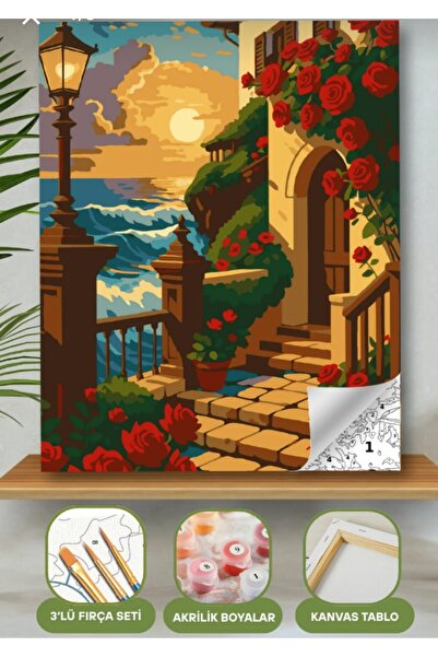 Denic Hobi Sayılarla Boyama Seti 40x50 Cm (Çıtalı) Fırça Boya Dahil Numaralı ...