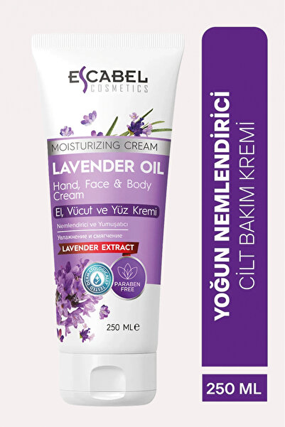 Escabel Lavanta Yağlı Cilt Besleme Ve Nemlendirici Yoğun El, Yüz Ve Vücut Kremi 250ml