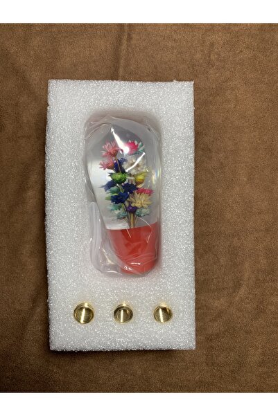 GÜNGÖR OTO AKSESUAR Gear Knob with Red Flowers on the Bottom, Specifically fo...