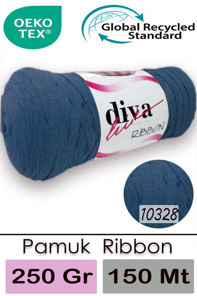 Diva İplik Діва Ribbon 10328 Нафта