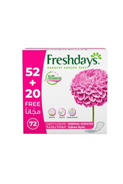 FRESH DAYS فوط صحية عاديه معطرة 72 فوطة