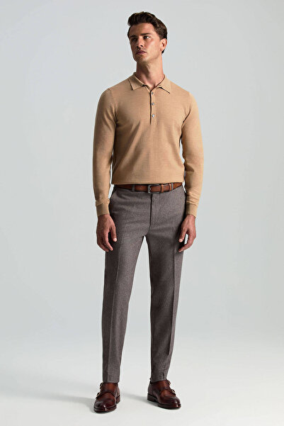 Hemington Polo Yaka Merino Yün Camel Triko