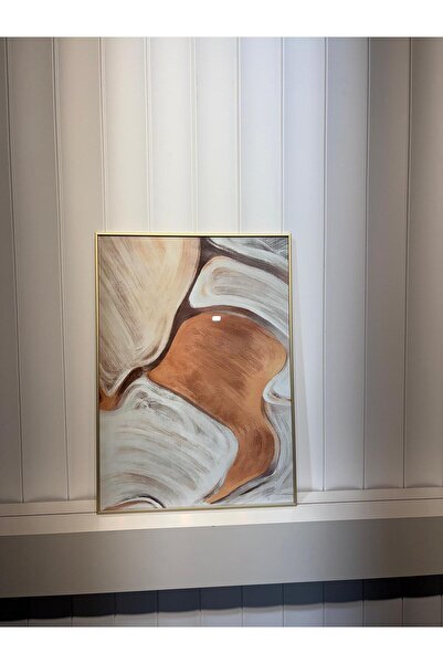 Tablomtr Monitorica - Dijital Baskılı Gold Metal Çerçeveli Gerçek Camlı Tekli Dekoratif Tablo