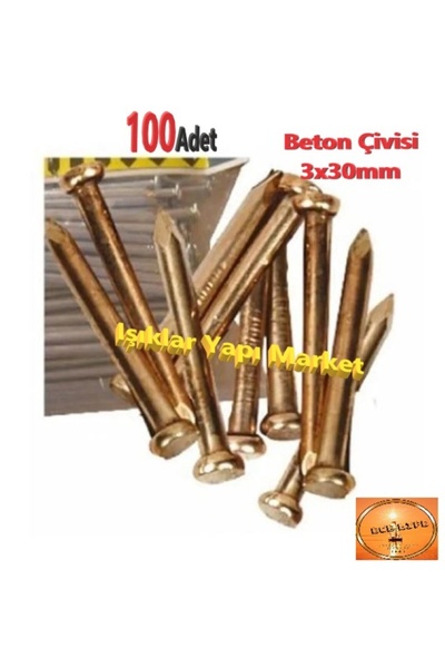 Genel Markalar Beton Çivisi -Sarı -3x30mm (Pk.İçi/Ad.: 100Adet)