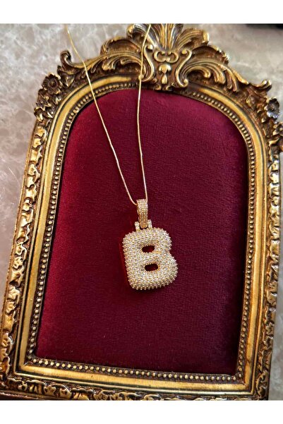 h&b design jewel Çelik Hailey B Harfli Kolye