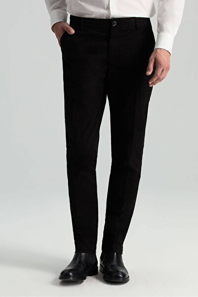 Hemington Pamuklu Siyah Regular Fit Chino Pantolon