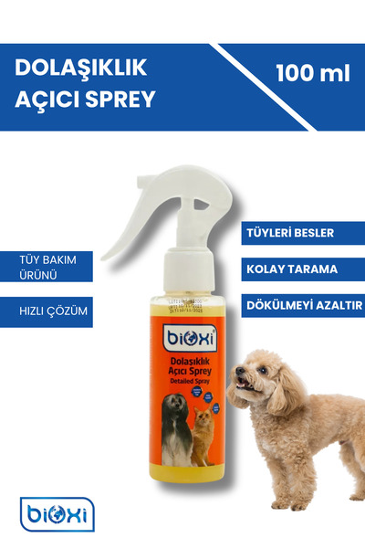 Bioxi Dolaşıklık Açıcı Sprey 100 ML | Kedi ve Köpek Tüy Bakım Ürünü
