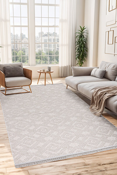 Aden Yonca Dokuma Halı | Makinede Yıkanabilir | Yumuşak Dokulu Salon Halısı |...