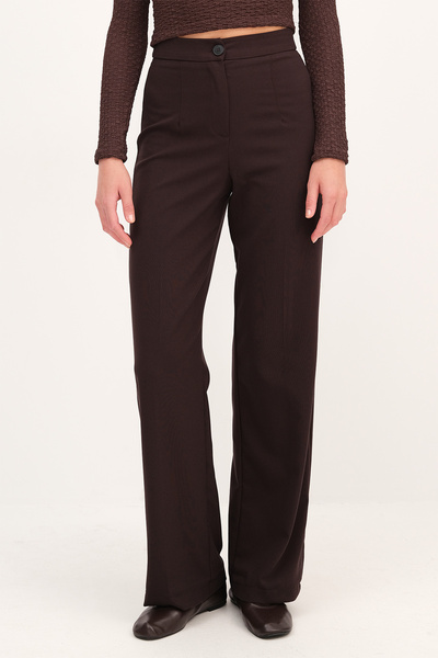 Addax High Waist Wide Leg Trousers Pn8130 - Dk14