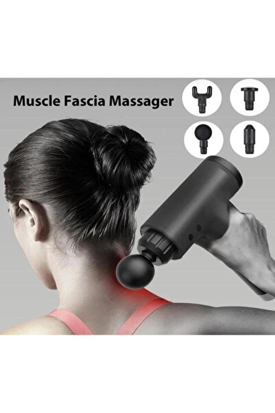 ÇAKABEY Profesyonel Şarjlı Masaj Aleti - 4 Farklı Başlık Ergonomik ve Taşınab...