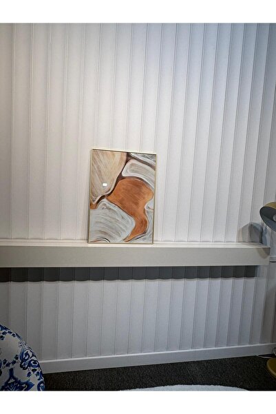 Tablomtr Monitorica - Dijital Baskılı Gold Metal Çerçeveli Gerçek Camlı Tekli Dekoratif Tablo