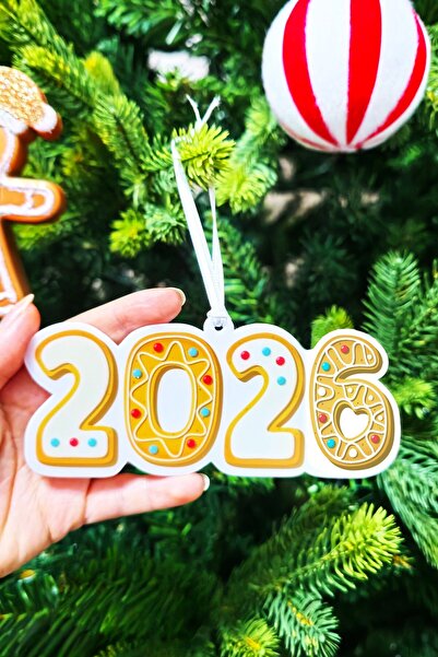 PEKSHOP 2026 Στολίδι για το χριστουγεννιάτικο δέντρο με γραπτό σύνθετο θέμα μπισκότων