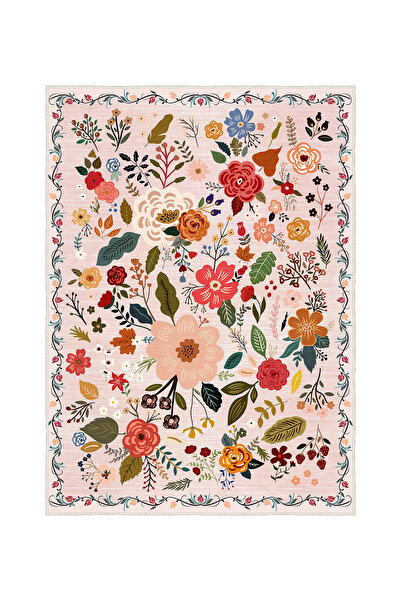 Homefesto Çocuk Odası Halısı, Makinada Yıkanabilir, Kaymaz Dokuma Taban, Şönil Kumaş, Eğlenceli Desen Fr143