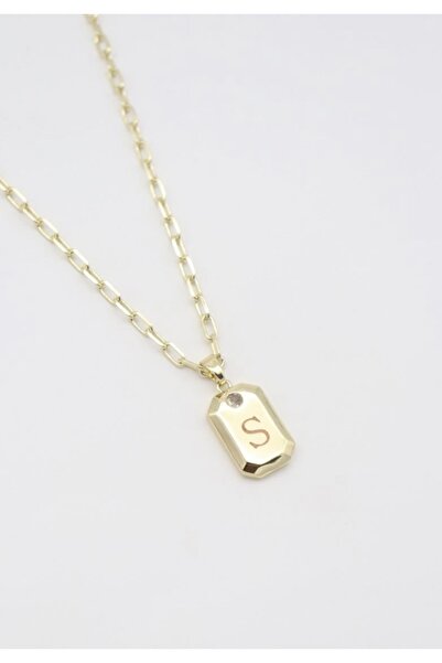 TUĞÇE TURAP 14K Çelik Harf Kolyeler (45+5 cm) – S harfi