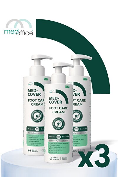 MED-COVER Ayak Bakım Kremi x 3 adet– Hassas Ciltlere Özel (%10 Üre, Shea Butt...