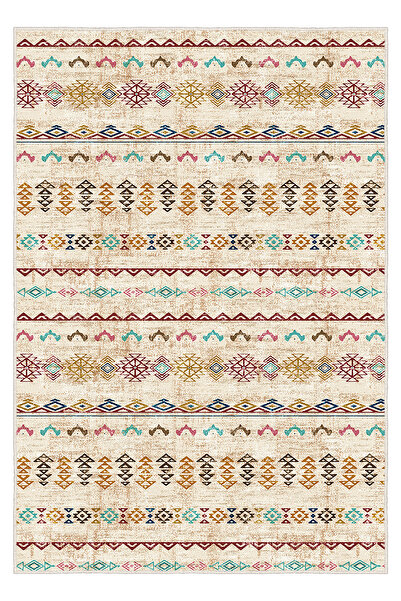 Homefesto Dekoratif Pamuklu Dokuma Taban Makine Dokuması Ince Leke Tutmaz Yık...