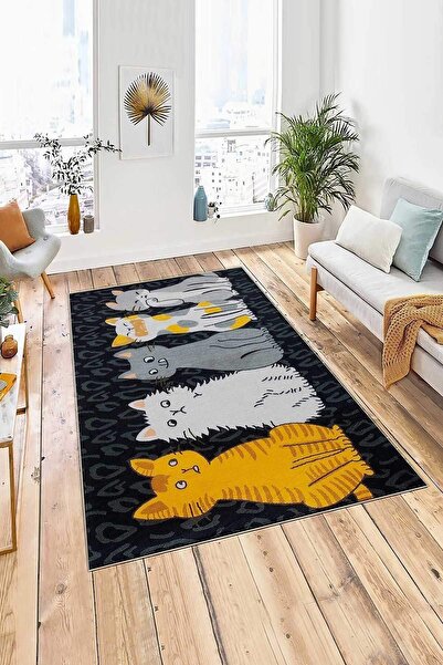 Homefesto Dekoratif Pamuklu Dokuma Taban Makine Dokuması Ince Leke Tutmaz Yık...