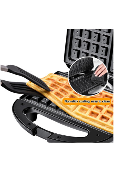 TEHNOSHOP Waffle maker 750W, non-stick plates, adjustable thermostat