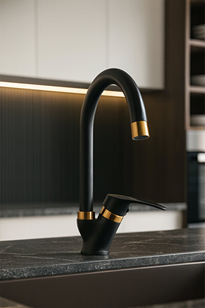 KUSTAR Cambridge Gold Siyah Mutfak Evye Bataryası