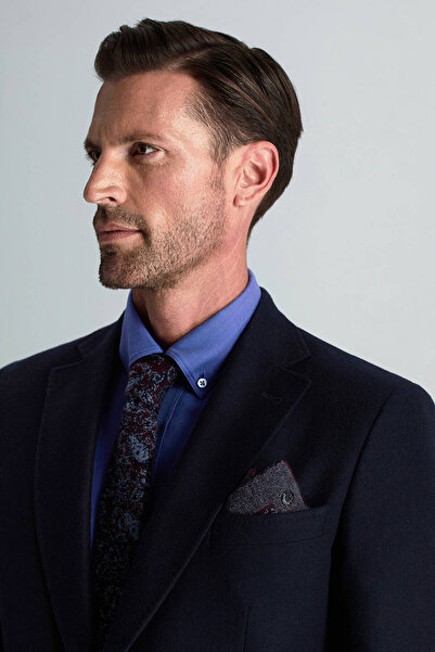 Hemington Desenli İpek Yün Karışım Bordo Örgü Mendil