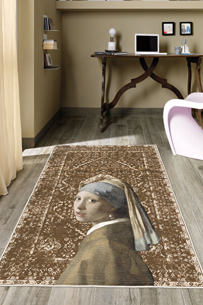 Homefesto Dekoratif Özel Tasarım Yıkanabilir,İnce, Kaymaz Tabanlı, Modern Gen...