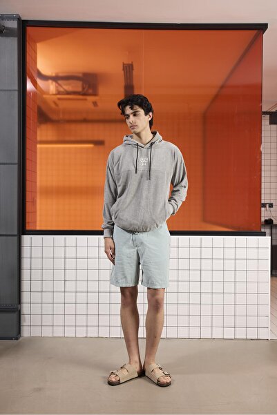 GMG FIRENZE Gmg Fırenze Капюшон Комір Сірий Меланж Чоловічий Світшот GU24MFW0...