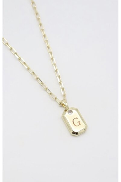 TUĞÇE TURAP 14K Çelik Harf Kolyeler – G harfi (60 cm)