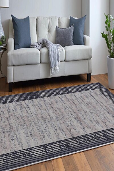 Homefesto Dekoratif Pamuklu Dokuma Taban Ince Modern Yıkanabilir Makine Dokum...