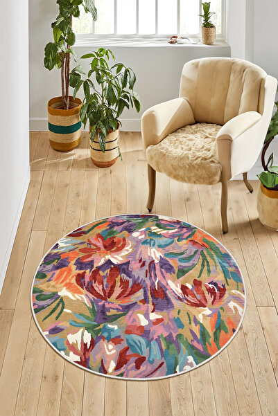 Homefesto Özel Tasarım, Kaymaz Taban, İnce, Yıkanabilir, Dekoratif Modern Halı WOOKECE1548