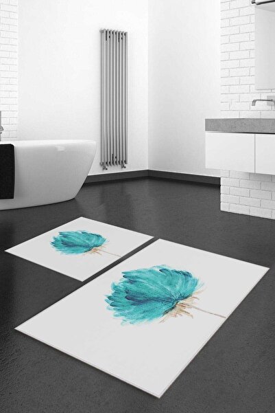 Homefesto Декоративний сучасний дизайн нековзної основи подвійний набір килимок для ванни килимок для туалету сидіння набір2 Li