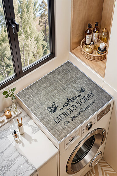 Homefesto CMŞ13 مع قاعدة مضادة للانزلاق - غطاء غسالة حصيرة حديث قابل للغسل