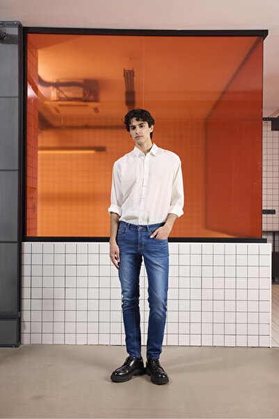 GMG FIRENZE Gmg Fırenze Normal Bel Normal Paça Slim Fit Mavi Erkek Denim Pant...