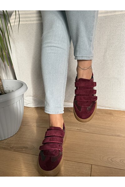 BURCU COLLECTİON ALİSA CIRTLI BORDO SPOR AYAKKABI