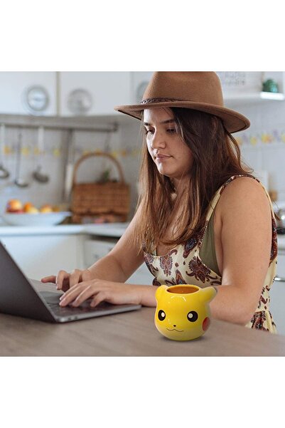 FG KONNİCHİWA Pokemon Ceramic Cute Pikachu Charmander Bulbasaur Jigglypuff Figured Cup 3D Mug Gift