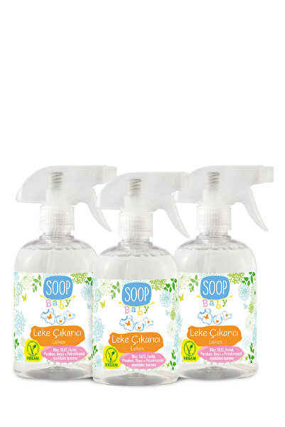 SOOP %100 Doğal Bebek Leke Çıkarıcı 3x500 mL Bitkisel Vegan Hipoalerjenik Org...