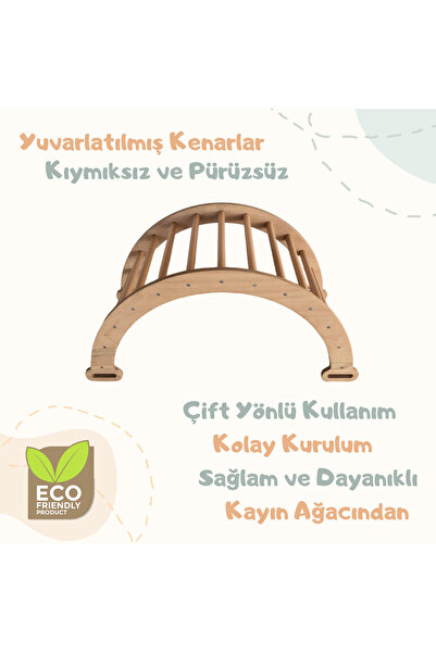 MinoMou İkili Pikler Seti | Pikler Halkası ve Rampa & Kaydırak | Montessori Parkuru
