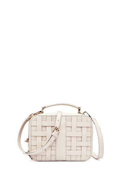 Derimod Kadın Bej Uzun Askılı Örgü Çapraz Çanta 25SBD264729