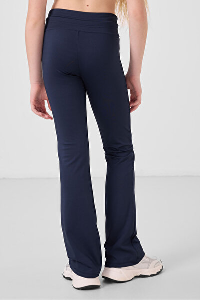 TOMMY LIFE Indigo Еластичні стандартні легінси Basic Performans з іспанськими штанинами для дівчаток - 75193