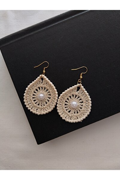 SOFT El Yapımı Tığ İşi İncili Küpe